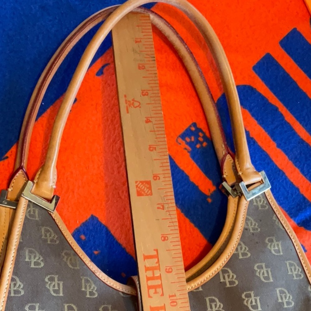 Dooney & Bourke Vintage Set of 3 Taupe Canvas & Tan Leather Bags, Preowned - Picture 4 of 16